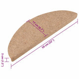 Stair Mats Self-adhesive 15 pcs 56x17x3 cm Beige 136388