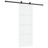 Sliding Door ORKDAL White 78 x 202 cm Solid Pine Wood 3333471