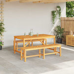 Garden Dining Set 3 pcs Brown 150 x 90 x 74 cm 3154115