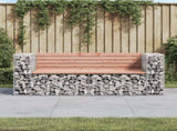 Garden Bench Douglas wood colour, Grey metal base 3196237
