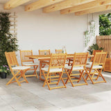 Folding Chair 8 pcs White 49 x 57.5 x 92cm Solid Acacia wood 3329129