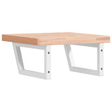 Basin Shelf Wall Mounted Steel and Solid Wood Beech 3302422