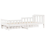 Daybed with Drawers without Mattress White 90x200 cm Solid Wood 3302101