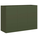 Planter Olive Green 120x40x80 cm Cold-rolled Steel 860720