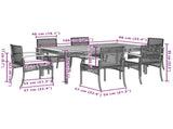 Garden Dining Set Grey PE rattan One size UV-resistant materials 3213573