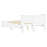 Bed Frame White Engineered wood, Plywood Double Bed Frame 3207623