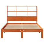Bookcase Bed without Mattress Wax Brown 120x190 cm Small Double Solid Wood Pine 3322574