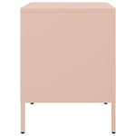 ZNTS Bedside Cabinets 2 pcs Pink 36x39x50.5 cm Steel 842913