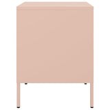 ZNTS Bedside Cabinets 2 pcs Pink 36x39x50.5 cm Steel 842913