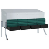 Chicken Nesting Box 4 Compartments with Legs Galvanised Steel 4104905