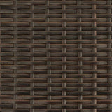 Dining Chair Set of 6 Brown PE Rattan, Powder-Coated Steel 310086