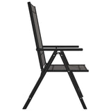 Folding Garden Chairs 6 pcs Textilene Black 312179
