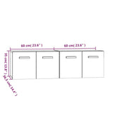 Wall Cabinets 2 pcs Concrete Grey 60x36.5x35 cm Engineered Wood 3115631