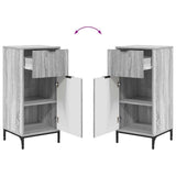 Bathroom Furniture Set with Drawer with Shelf 2 pcs Grey Sonoma 3393099