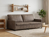 2 Seater Sofa Dark Grey 150 x 81 x 82 cm Faux Suede Fabric 42040997