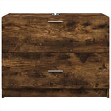 Sink Cabinet Smoked Oak 78x37x59 cm Engineered Wood 848119