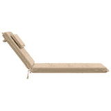 Sunlounger Cushion GEMERT 100% Polyester Cream 190 x 50 x 9 cm 947496