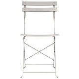 Garden Folding Chair Folding 2 pcs Beige 42 x 46 x 82cm Metal 42002959