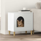 Cat House White 51 x 30 x 52 cm Engineered Wood 8000662
