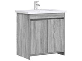 Bathroom Under Sink Cabinet Grey Sonoma 56 x 37.5 x 81 cm 890781