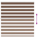 Zebra Blind Brown 140x150 cm Fabric Width 135.9 cm Polyester 4014347