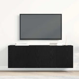 TV Cabinets 2 pcs Black Oak 120x30x41 cm Engineered Wood 862195