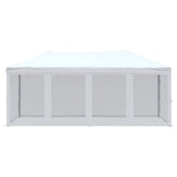 ZNTS Folding Party Tent with Sidewalls White 3x6 m 93552