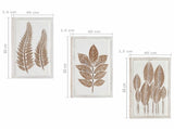 Art Decor 3 pcs Brown and White 40 x 40 x 1.5 cm 42046760
