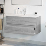 Sink Cabinet with Built-in Basin Grey Sonoma Engineered Wood 3152883