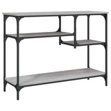 Console Table with Shelves Grey Sonoma 100x35x75 cm 837785