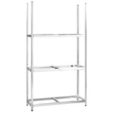3-Layer Tire Racks 4 pcs Silver 110x40x200 cm Steel 3154235