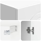 Cabinet Set 2 pcs High Gloss White Engineered Wood 3416452