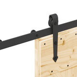 Sliding Door with Hardware Set 85x210 cm Solid Wood Pine 3332647