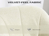 Velvet-Feel Office Chair - Beige T3398P424988