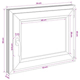 Basement Window RISOR 70 x 50 cm PVC and Glass 42047894