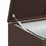 Garden Storage Box Brown 120x50x60 cm Poly Rattan 42499