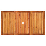 Garden Table Grey 140x80x75 cm Poly Rattan Acacia Wood 366277
