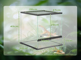 PawHut 40L Vivarium for Lizards, Frogs, Snakes, Turtles, Tortoises w/ Anti-Escape Design, T3398P549128
