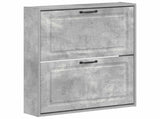 Wall-Mounted Shoe Cabinet UTRECHT 71 x 17 x 86 cm Concrete Grey 897738
