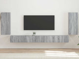 TV Wall Cabinet Set 4 pcs Grey Sonoma Engineered Wood 3408931