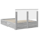 Bed Frame with Drawer Grey Sonoma 160 x 200 cm Engineered Wood 3409629