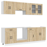 8 Piece Kitchen Cabinet Set "Kalmar" Sonoma Oak Engineered Wood 3314824