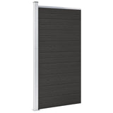 Fence Panel WPC 95x186 cm Black 148979