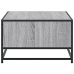 ZNTS Coffee Table Grey Sonoma 100x57x35 cm Engineered Wood and Metal 848762