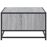 ZNTS Coffee Table Grey Sonoma 100x57x35 cm Engineered Wood and Metal 848762