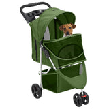 Folding Dog Stroller Green 80x46x98 cm Oxford Fabric 172198