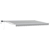 Manual Awning Frame with LEDs Anthracite and White 5 x 3 m 3420693