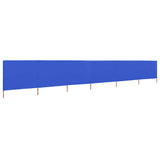 6-panel Wind Screen Fabric 800x80 cm Azure Blue 47173