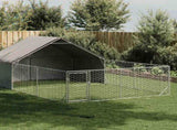 Outdoor Dog Kennel with Run 6x3x1.9 m Galvanised Steel 3329242