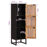 Highboard 35 x 30 x 120 cm Solid Mango Wood and Engineered Wood 42020091